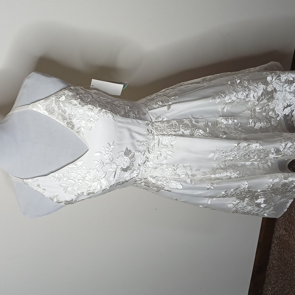 BCX  white floral lace dress size 3 - Picture 2 of 15